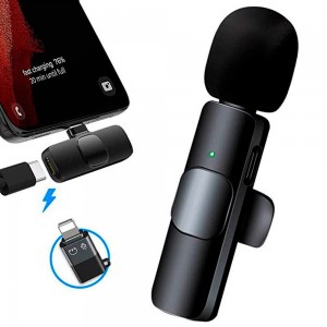 VOVIGGOL Micrófono Inalámbrico Solapa para iPhone iPad Android
